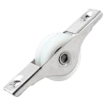 uxcell ワードローブドアローラー　ワードローブの戸車　ドア用　ねじ込み　金具部品　メタル　ホワイト