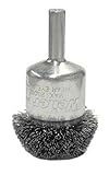 Weiler 10035 Circular Flared Crimped Wire End Brush, 1-1/4', 0.08' Steel Fill [並行輸入品]
