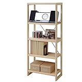 山善(YAMAZEN) A4ぴったり ウッドラック 幅60 高さ147 ナチュラル KQR-15060(NA)