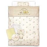 日本製 ベビー布団 10点セット ≪Winnie the Pooh≫ オーガニックコットン ダブルガーゼ 綿100% un doudou No. NZ1121