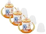 NUK Disney Winnie the Pooh 5 Ounces Learner Cup Silicone Spout, 6+ Months, 3 Count by Disney