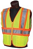 Jackson Safety ANSI Class 2 Two-Tone Deluxe Style Polyester Safety Vest with Silver Over Orange by J