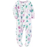 カーターズ ロンパース carter's 女の子用白ぬくぬくスイーツねこさんフリース足つきカバーオール (5t(105-110cm)) [並行輸入品]