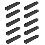 ブラックステンレススチールスクエアチューブチューブ25mm x 25mm x 1mm x 1100mm、1インチ x 1インチ x 1/25インチ x 長さ43.3インチ、10パック 201 SSスクエアチューブ 厚さ1mm 光沢仕上げ