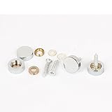 DealMuxガラスのティーテーブルの16ミリメートルDiaのキャップ装飾継手ミラー釘4本