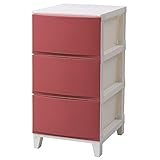 サンカ ルームス(ROOM'S) 3段 チェスト(幅34 奥行42) サンドピンク 前面マット仕上げ RSD-S343(SP)