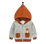 子供服 パーカー スウェットパーカー フード付き 前開き ジャケット コート フーディ キッズ 子供 男の子 女の子 春秋 長袖 綿 おしゃれ カジュアル ファッション 可愛い 動物柄 熊 3色