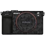 カメラスキンドットコム カメラスキンシール sony A7C2 α7C II カメラ保護シール 傷防止 3M社製 カメラフィルム 一眼レフ ミラーレス レンズ 貼り付けキット付き (トライアングルブラック)