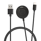 kwmobile Garmin Vivoactive 4S 4 3 / Fenix 5 5S 5X 6 6S 6X 7 7S 7X対応 USB 充電器 - 充電ケーブル USB A 2.0 / Type-C スペア チャージャー - 黒色