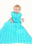 Slumbersac Kids Sleeping Bag Summer Weight approx. 1 Tog - Simply Teal Stars, 3-6years/130cm by Slum