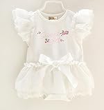 S'Mベビードレス女の子フォーマルワンピース新生児ロンパース結婚式宮参り