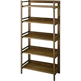 Woodman ウッドマン フォールディングラック ５段　(天然木,収納家具,折りたたみ式,カフェ,カントリー,おしゃれ,棚)