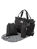 THEATHEA SASHA 2WAY マザーズバッグ 4点 セット 大容量 高機能 ママバッグ フリー ブラック
