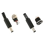 KESOTO コネクタ交換/修理　オスメス　パネル　ソケット　ジャック　プラグ　DCコネクタ　約5.5mm x 2.1mm