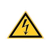 Giantree 10個25x25mm電気ショックハザード警告ステッカー安全防護ラベル防水接着アイ電気アークデカールをキャッチ