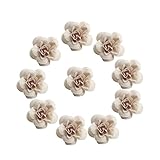 Kesoto 美しい　綺麗　人工造花 花部分のみ　帽子/服装/カバン　装飾花　10個入り　多色選べる　 - ライト・ブラウン