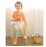 Candykids 女児 女の子 子供服 長袖 ニットセーター 毛糸セーター キッズ こども 可愛いうさぎ　 秋冬着 通園 結婚式 発表会 お出かけ (120cm, オレンジ)