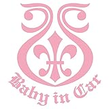 imoninn BABY in car ステッカー　【パッケージ版】　No.08　ユリ紋章　（ピンク色）