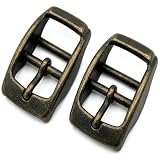 [クラフトパーツ屋] バックル 15mm 2個 アンティークゴールド 美錠 尾錠 金属製 ベルト 金具 バッグ ストラップ 調整 修理 交換 ハンドメイド