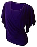 Nokweeman レディーズ Japanese Evening 授乳 シャツ ブラウス (M, 紫の Purple)