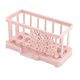 uxcell キッチンアクセサリー スポンジストレージバスケット クリーニングブラシバスケット ピンク