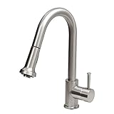 VIGO Harrison Single Handle Pull-Down Spray Kitchen Faucet, Stainless Steel [並行輸入品]