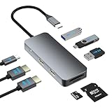 ドッキングステーション HDMI 2つ Aibilangose マルチディスプレイ 3画面 ＨＤＭＩ 10-IN-1ドッキングステーション Type c【2つHDMI＋VGA 3画面拡張】3つUSB-A/PD100W 急速充電/SD＆TFカード/3.5mmミニジャック USB C ハブ ＨＤＭＩ ハブ ドックステーション MacBook Dell Lenovo SurfaceなどタイプC機種に対応