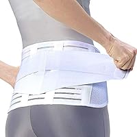 [Amazonブランド]SOLIMO 腰椎医学コルセット (腰用サポーター) 白 LLサイズ