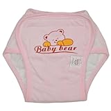 ベビー 新生児 赤ちゃん用品 出産祝いギフト おむつカバー おしめ 布おむつ オムツパンツ 綿製 柔らかい 漏れにくい 通気 透湿性 防臭抗菌 Ｌ（ピンク）