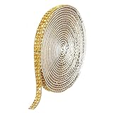 ラインストーンテープ 自粘着 キラキラ デコシール 幅4.5mm 2列 ゴールド 長さ90cm DIY用 多列 幅4.5mm〜18mm NANDELMO ND-0180-R04-GD-4.5mm-2L