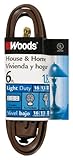 Woods 0600 6-Feet Cube Extension Cord with Power Tap, Brown by Woods
