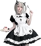[ssetoy] コスプレ メイド服 コンカフェ メイド クロス ゴシック ワンピース ロリータ エプロン ゴスロリ 初心者 cosplay 仮装 衣装 lolita 半袖 セット アリス風 かわいい コスチューム 学園祭 文化祭 喫茶店 制服 ハロウィン クリスマス パーティー 可愛い アリス風 メイドカフェー 男ウケ 仮装 女装 カチューシャ 付き 豪華セット (S&M)