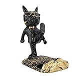 ブルドッグ スマホスタンド 2in1 小物置き 面白い犬オーナメント 卓上 ホルダー 携帯電話用ドック スタンド 置物 卓上インテリア 滑り止め 優れる安定性 樹脂製 スタンド 縦置き 横置き かわいい 犬グッズ 雑貨 クリスマスプレゼント、新年の贈り物 人気 誕生日 感謝祭 記念日 卒業式 オフィス クリエイティブ 蹴りポーズ犬