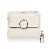 [ブランポム] 財布 レディース 二つ折り財布 コンパクト タッセル付 小さい財布 ミニ財布 bp-1033 ホワイト