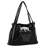 NCAA Washington HuskiesスポーツNoir Hoodie Purse、ブラック
