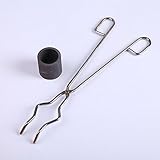 Tiptiper 2PCSるつぼトング50x50mmグラファイトるつぼキャスティングシルバー銅