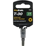 Pro-Grade 12930 1/4-Inch Drive with T30 Internal Torx Socket by Pro-Grade