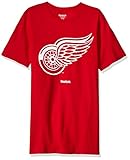 Detroit Red Wings Reebok NHL " Jersey Crest "メンズ半袖レッドTシャツ L レッド