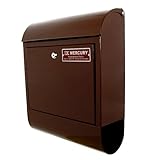 MERCURY メールボックス 郵便ポスト ロックキー開閉式 ブラウン