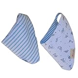 GOGO Infant One Size Dribble Bib, Reversible Stripe Bib, One Piece-PATTERN10