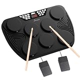 OYAYO 電子ドラムパッド 7パッド 持ち運び可能 充電式ドラムキット ベロシティ感知ドラムパッド USB-MIDI対応 Mac・PC対応 初心者 日本語説明書付き (TD01)