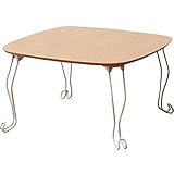 ワイエムワールド 折りたたみ猫脚テーブル　リドリー　幅60正方形 【カラー：ナチュラル】 34-105