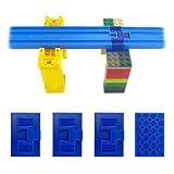 デジ基地 プラレール用・レゴ用（LEGO用） 組み合わせレール（4個入）ブルー 19127