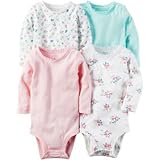 Carter's(カーターズ) 4パックロングスリーブオリジナルボディスーツ マルチ ロンパース長袖 18ヶ月【並行輸入】