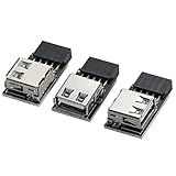 MZHOU USB 3.0 9ピン - USB2.0 9ピン フロントパネルソケットアダプターカード、USB 3.0マザーボード 19ピン - デュアル9ピンインターフェイス拡張カード。