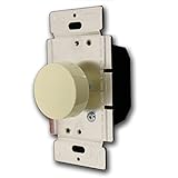 Enerlites 52103-I 600-Watt Single Pole Push On/Off Rotary Dimmer, 120-Volt AC, 60Hz, Ivory [並行輸入品]