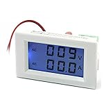 uxcell LED 電流計電圧計　アンメーター　AC 80-300V 100A 電圧電流　ブラック　 LED ディスプレイブ