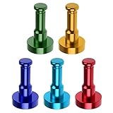 Kicode 5パック DIY アルミニウム カラード バスルームキッチンホーム ドア壁掛けフック服