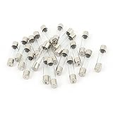 uxcell　ガラス管ヒューズ　カートリッジ　メタル製　20個入 6x30mm 3A