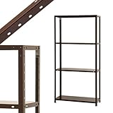 スマートラック NSTR-667 幅90×奥行45×高さ180cm 4段 ブラウン 40㎏/段